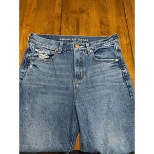 American Eagle Womens 90's Slim Boyfriend Distressed Jeans Size 0 X Short 27x22
